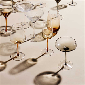 Broste Amber Champagne Glass